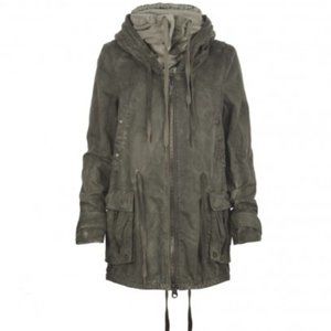 All Saints Pilgrim Parka Olive  Utility Hooded